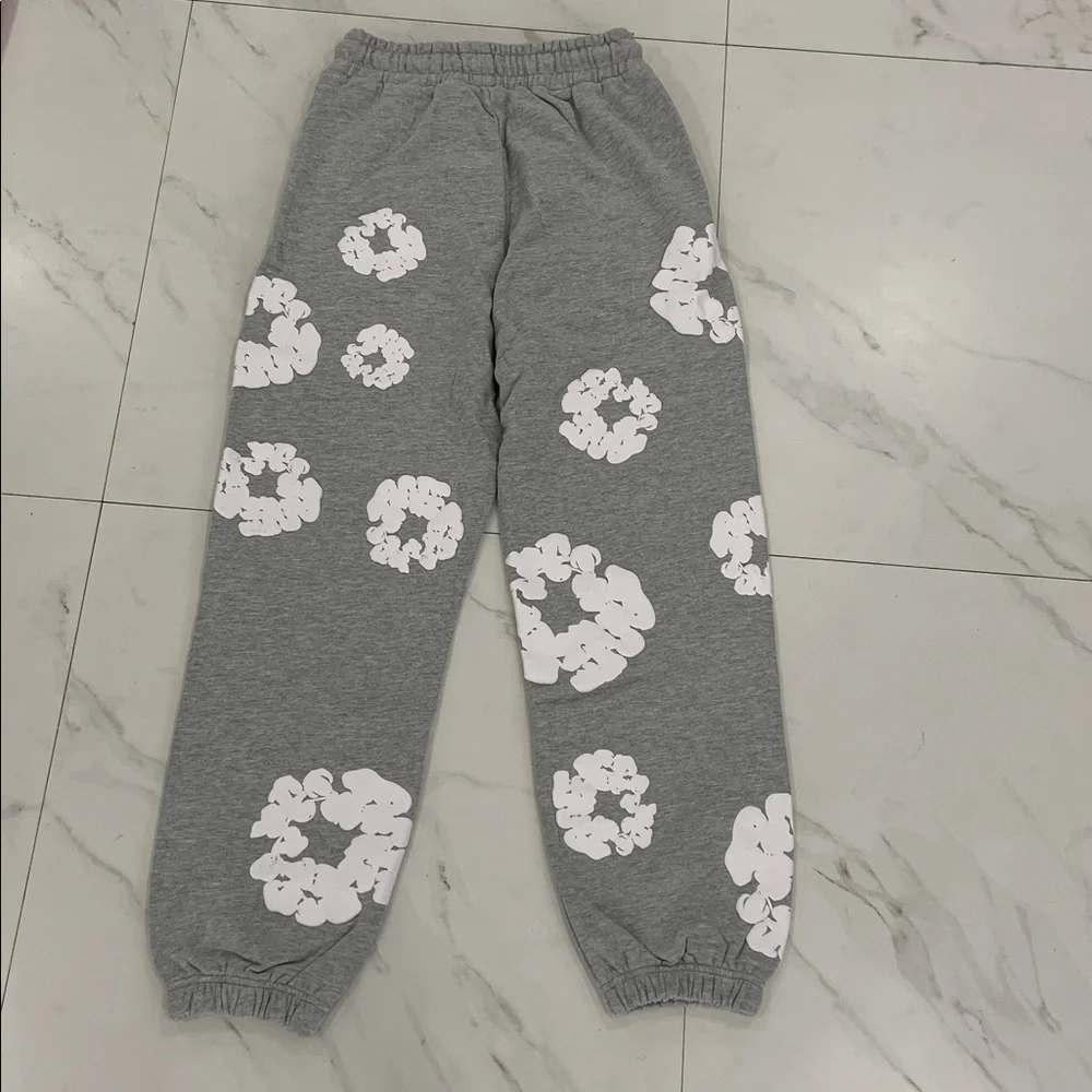 Denim Tears Grey Sweatpants Cuffed The Cotton Wreath Mens Size Large